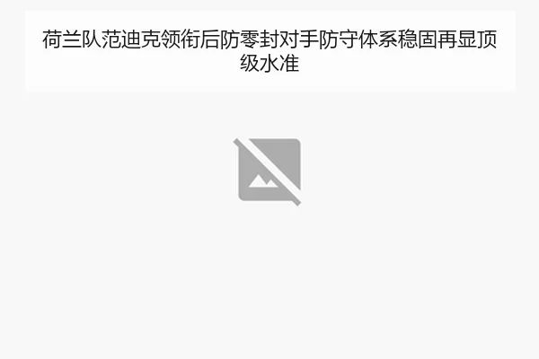 荷兰队范迪克领衔后防零封对手防守体系稳固再显顶级水准